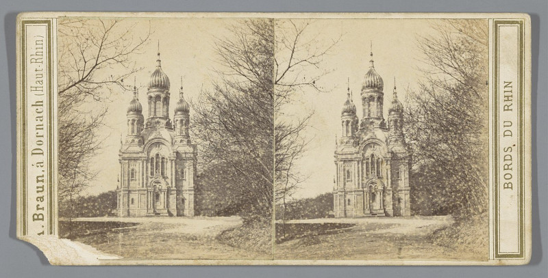 Carte postale ancienne Russische kerk van de Heilige Elisabeth in Wiesbaden Chapelle grecque près Wiesbade (titel op object) Wiesbade (serietitel op object) Bords du Rhin (