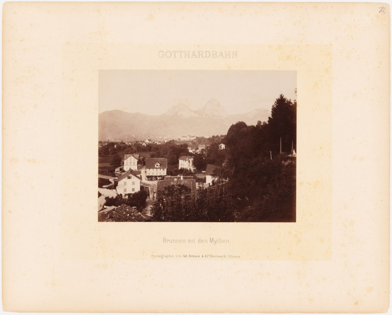 Carte postale ancienne Sbb Historic - F 111 00003 013 - Brunnen mit den Mythen.tiff
