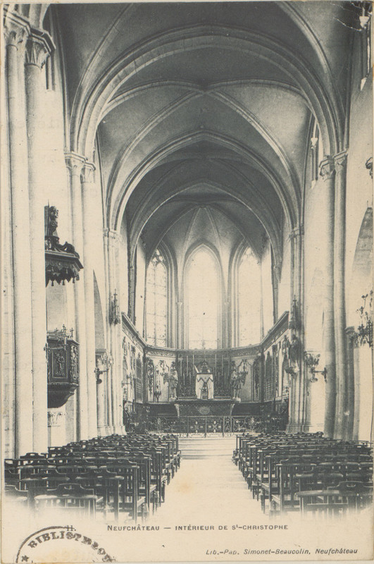 Carte postale ancienne Carte postale, NeufChâteau, Intérieur de St-Christophe