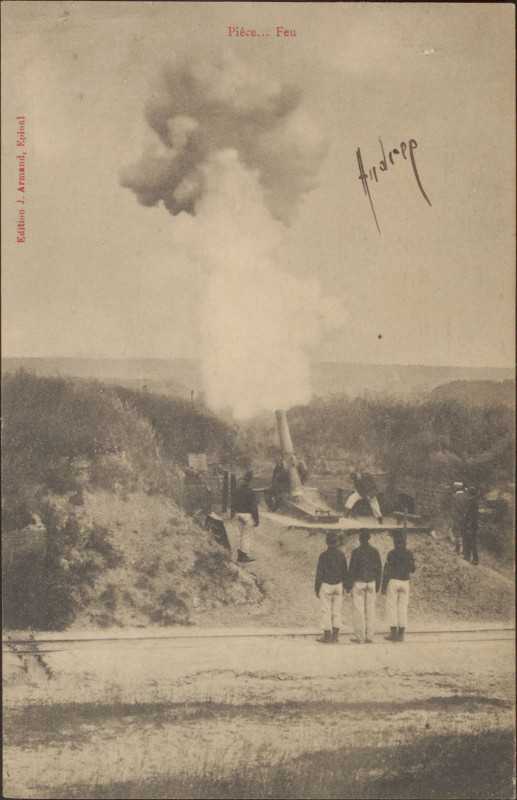Carte postale ancienne Carte Postale, Pièce… Feu