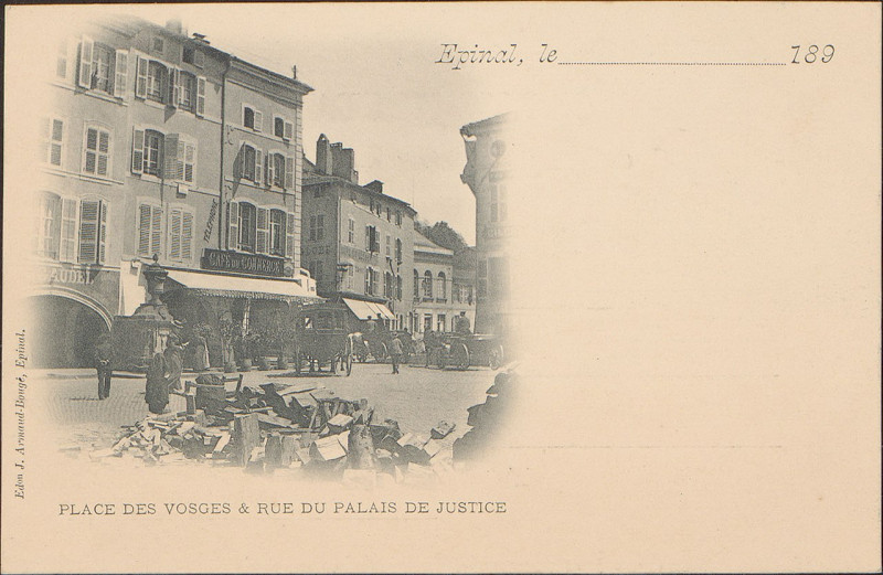 Carte postale ancienne Carte postale, Place des Vosges & Rue du Palais de Justice