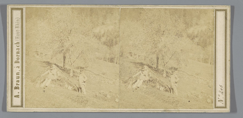 Carte postale ancienne Twee mannen in een berglandschap, Rp-F-F07818
