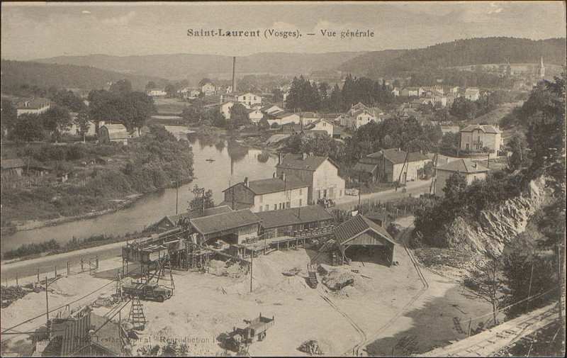 Carte postale ancienne Carte postale, Saint-Laurent (Vosges), Vue générale