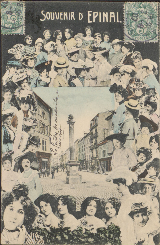 Carte postale ancienne Carte Postale, Souvenir d'Epinal