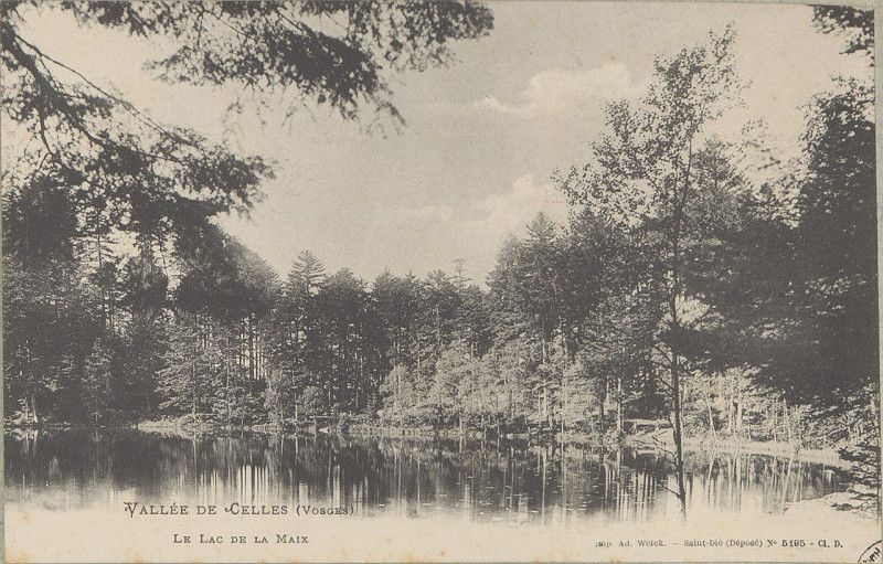 Carte postale ancienne Carte postale, Vallée de Celles (Vosges), Le lac de la Maix
