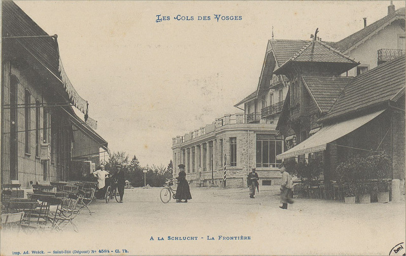 Carte postale ancienne Carte postale, A la Schlucht, La Frontière