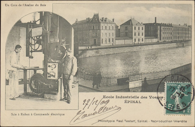 Carte postale ancienne Carte postale, Ecole Industrielle des Vosges, Epinal