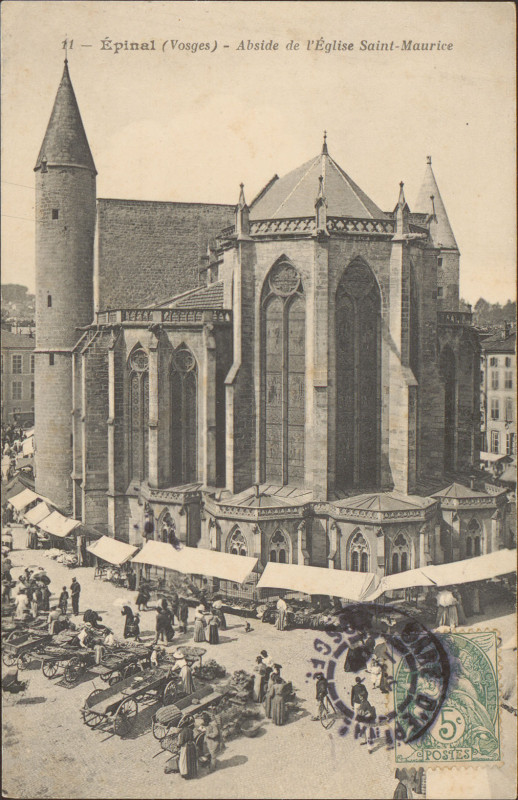 Carte postale ancienne Carte postale, Epinal (Vosges), Abside de l'Eglise Saint-Maurice