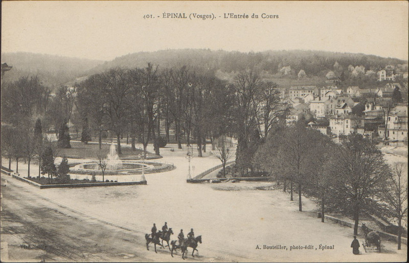 Carte postale ancienne Carte Postale, Epinal (Vosges), L'Entrée du Cours
