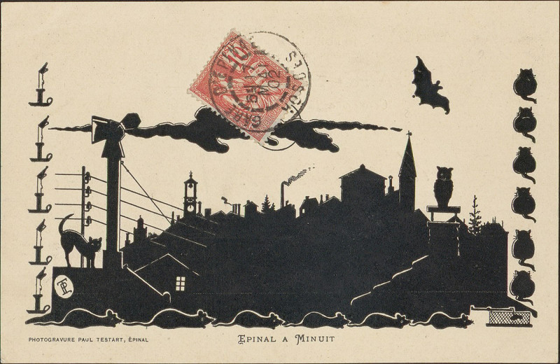 Carte postale ancienne Carte postale, Epinal à Minuit