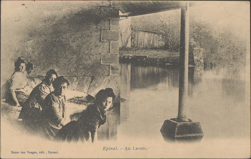 Carte postale ancienne Carte postale, Epinal, Au Lavoir
