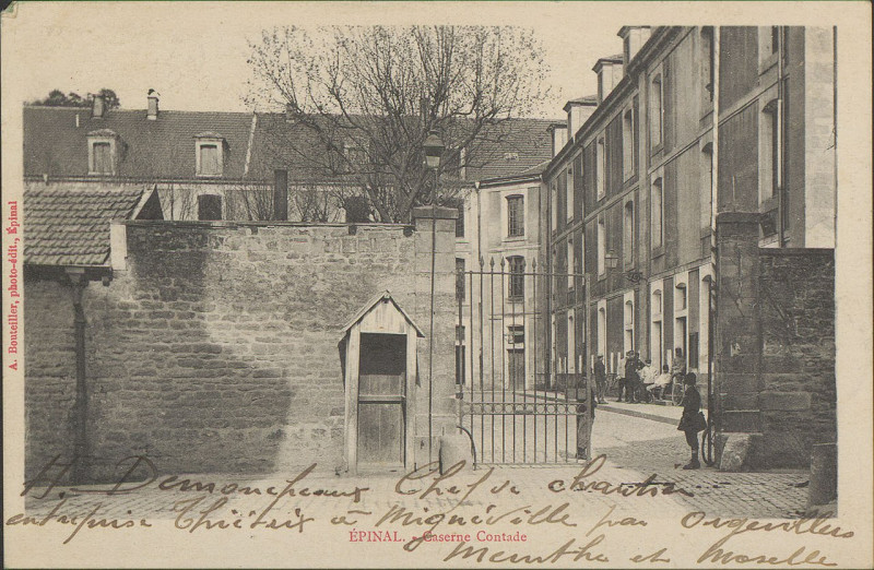 Carte postale ancienne Carte postale, Epinal, Caserne Contade