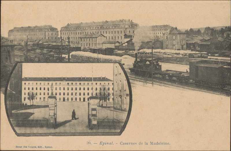 Carte postale ancienne Carte postale, Epinal, Casernes de la Madeleine