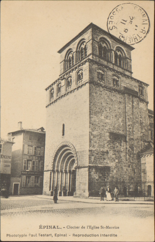 Carte postale ancienne Carte Postale, Epinal, Clocher de l'Eglise St-Maurice