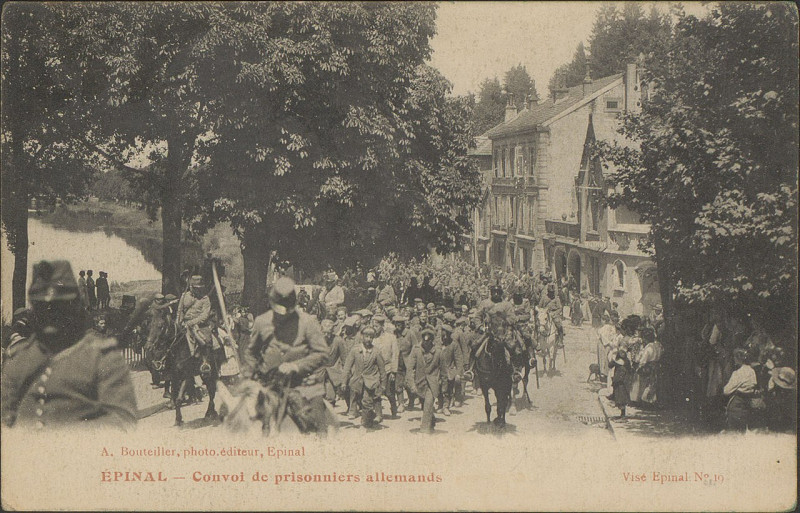 Carte postale ancienne Carte postale, Epinal, Convoi de prisonniers allemands 12