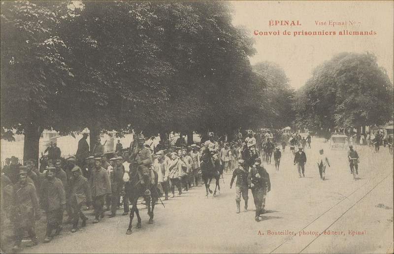 Carte postale ancienne Carte postale, Epinal, Convoi de prisonniers allemands 7
