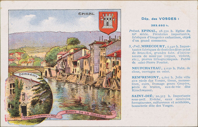 Carte postale ancienne Carte postale, Epinal, Dep. Des Vosges