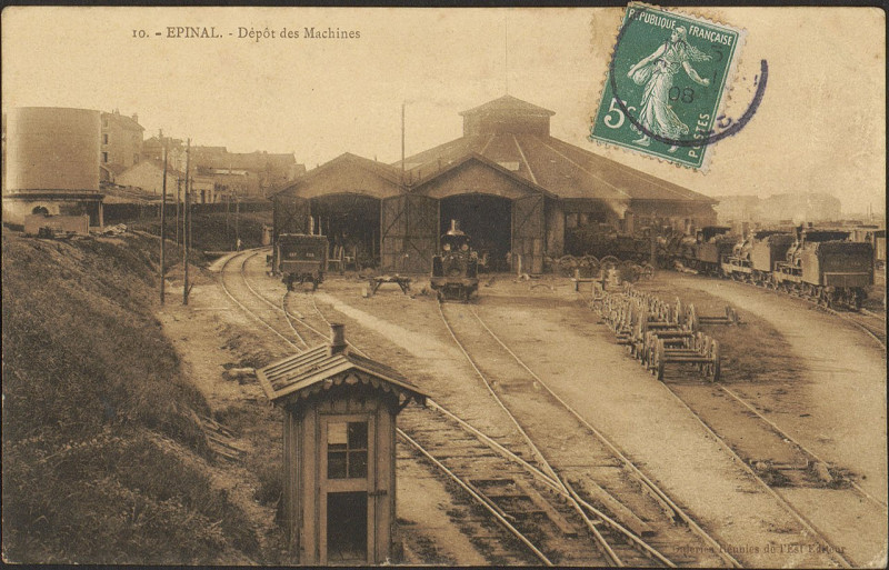 Carte postale ancienne Carte postale, Epinal, Dépôt des Machines