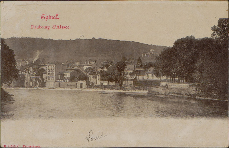 Carte postale ancienne Carte Postale, Epinal, Faubourg d'Alsace