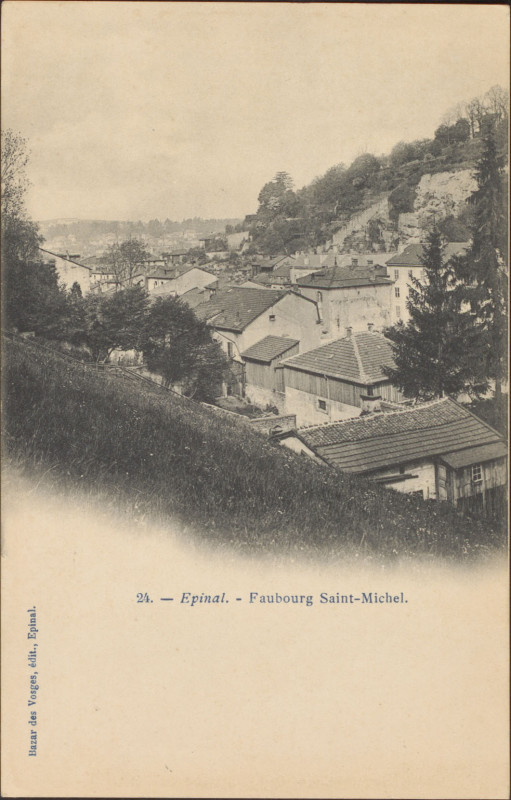 Carte postale ancienne Carte Postale, Epinal, Faubourg Saint Michel