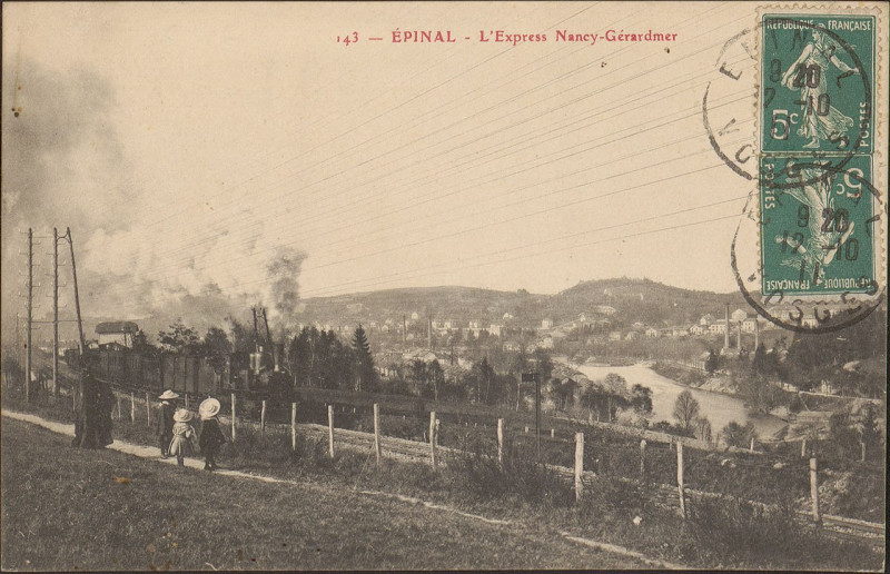Carte postale ancienne Carte postale, Epinal, L'Express Nancy-Gérardmer