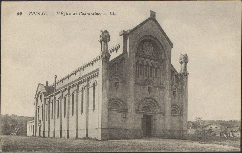 Carte postale ancienne Carte postale, Epinal, L'Eglise de Chantraine