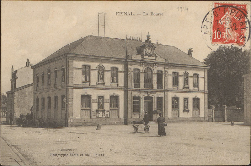 Carte postale ancienne Carte postale, Epinal, La Bourse 2
