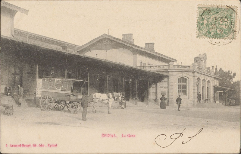 Carte postale ancienne Carte postale, Epinal, La Gare 5