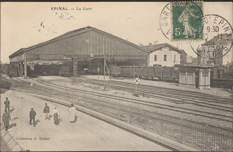 Carte postale ancienne Carte postale, Epinal, La Gare 9