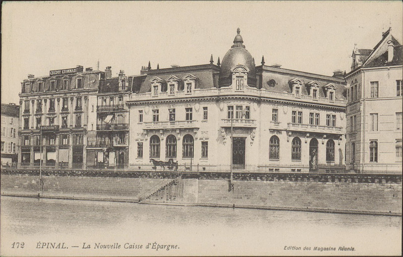 Carte postale ancienne Carte Postale, Epinal, La Nouvelle Caisse d'Epargne