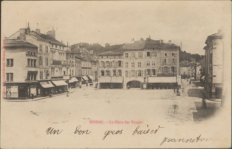 Carte postale ancienne Carte Postale, Epinal, La Place des Vosges 2