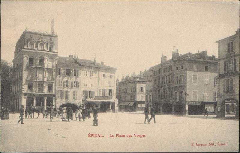 Carte postale ancienne Carte Postale, Epinal, La Place des Vosges