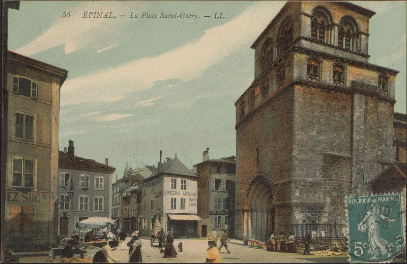 Carte postale ancienne Carte Postale, Epinal, La Place Saint-Goéry