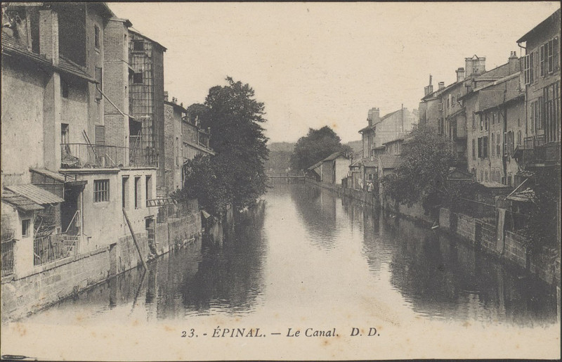 Carte postale ancienne Carte postale, Epinal, Le Canal 2