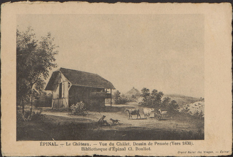 Carte postale ancienne Carte Postale, Epinal, Le Château, Vue du Châlet