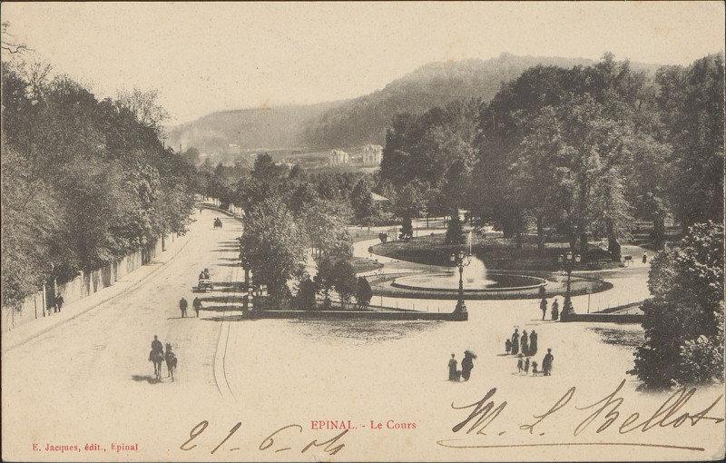 Carte postale ancienne Carte Postale, Epinal, Le Cours