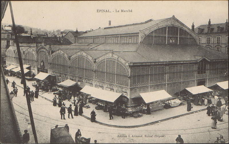 Carte postale ancienne Carte postale, Epinal, Le Marché