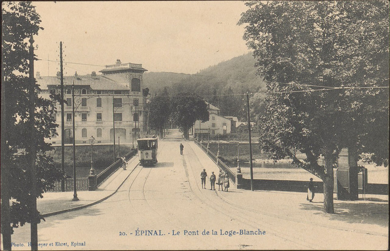 Carte postale ancienne Carte postale, Epinal, Le Pont de la Loge-Blanche 2