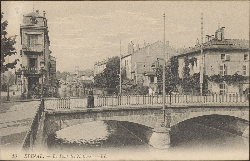 Carte postale ancienne Carte Postale, Epinal, Le Pont des Nations