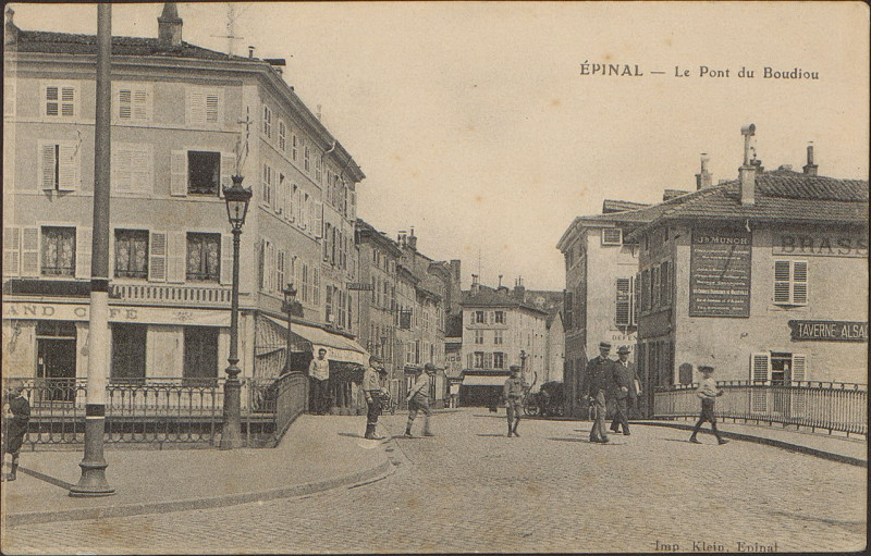 Carte postale ancienne Carte postale, Epinal, Le Pont du Boudiou