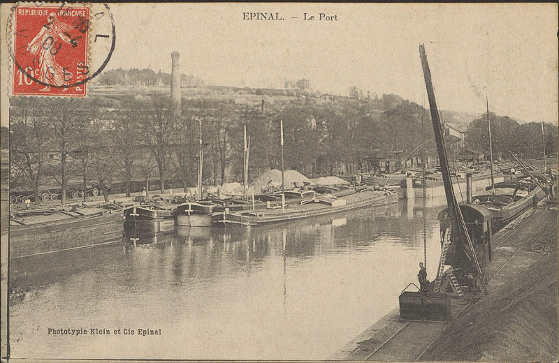 Carte postale ancienne Carte postale, Epinal, Le Port 2