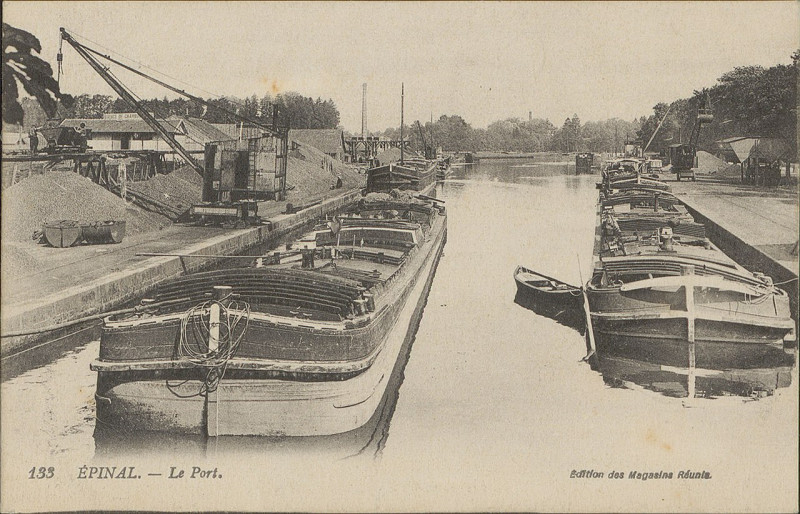 Carte postale ancienne Carte postale, Epinal, Le Port 3