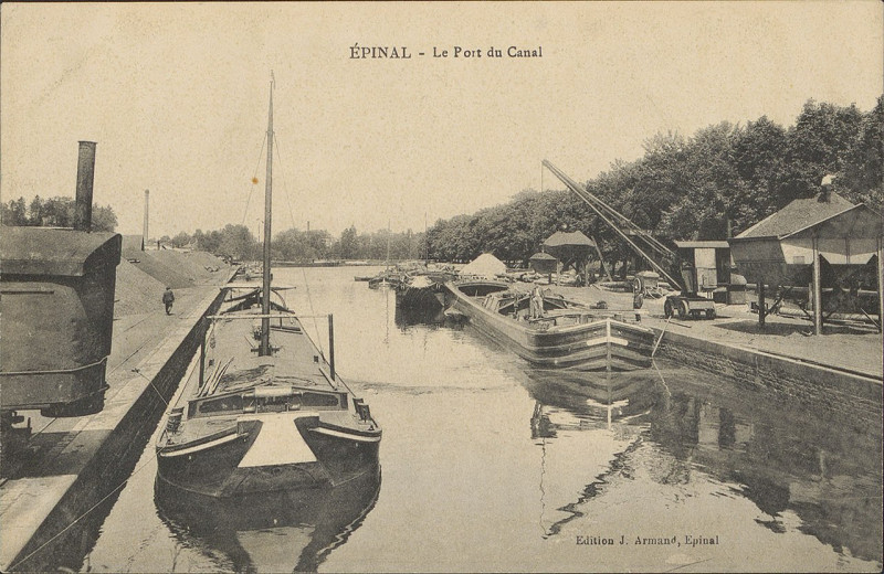 Carte postale ancienne Carte postale, Epinal, Le Port du Canal 2
