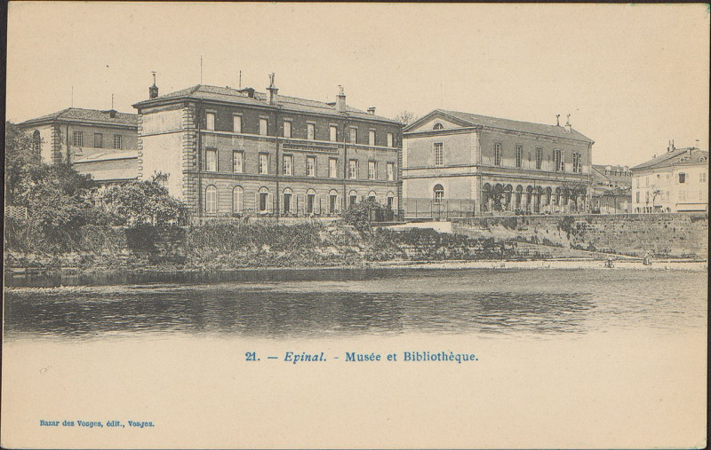 Carte postale ancienne Carte Postale, Epinal, Musée et Bibliothèque