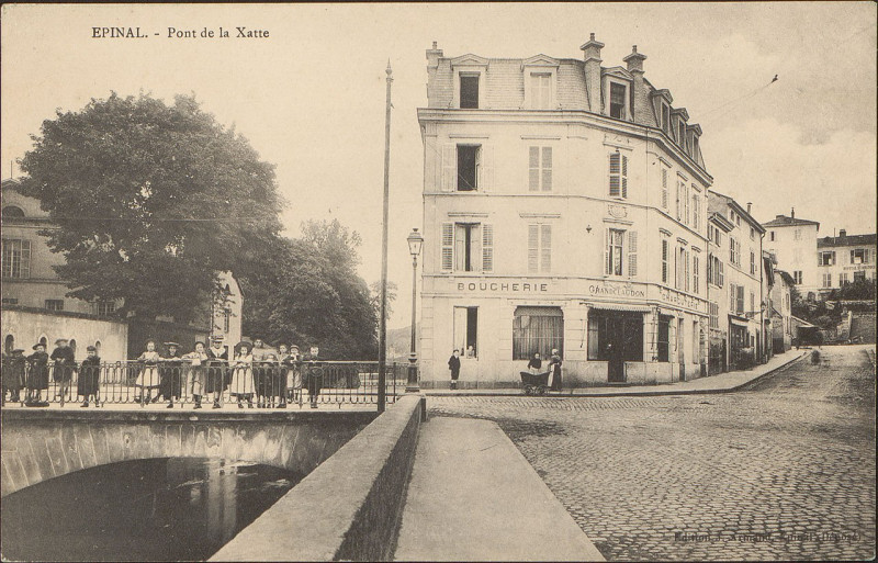 Carte postale ancienne Carte postale, Epinal, Pont de la Xatte
