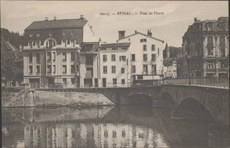 Carte postale ancienne Carte postale, Epinal, Pont de Pierre