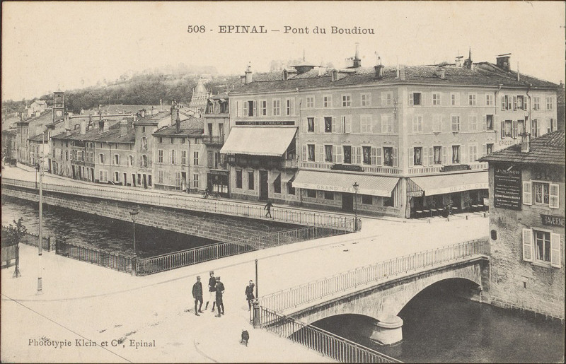 Carte postale ancienne Carte postale, Epinal, Pont du Boudiou