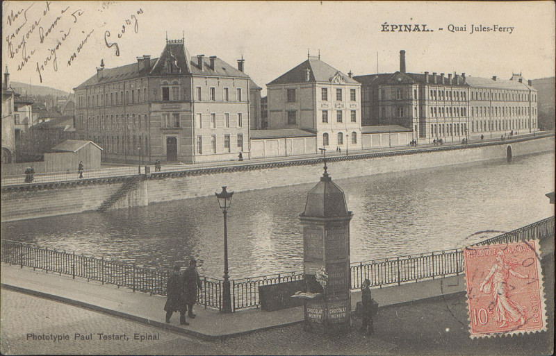 Carte postale ancienne Carte Postale, Epinal, Quai Jules-Ferry