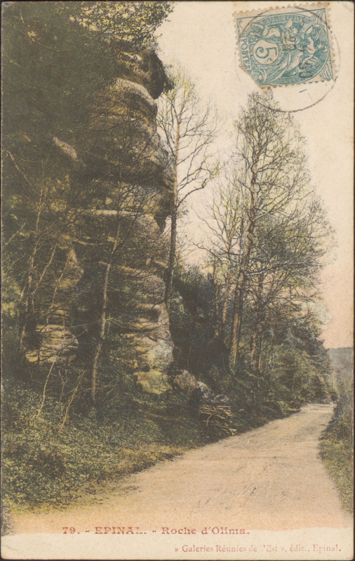 Carte postale ancienne Carte Postale, Epinal, Roche d'Olima