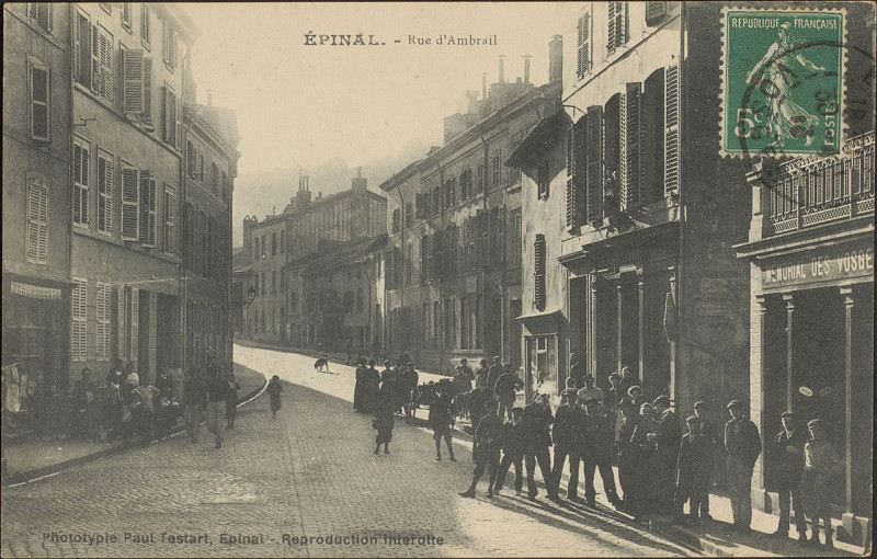 Carte postale ancienne Carte postale, Epinal, Rue d'Ambrail 3